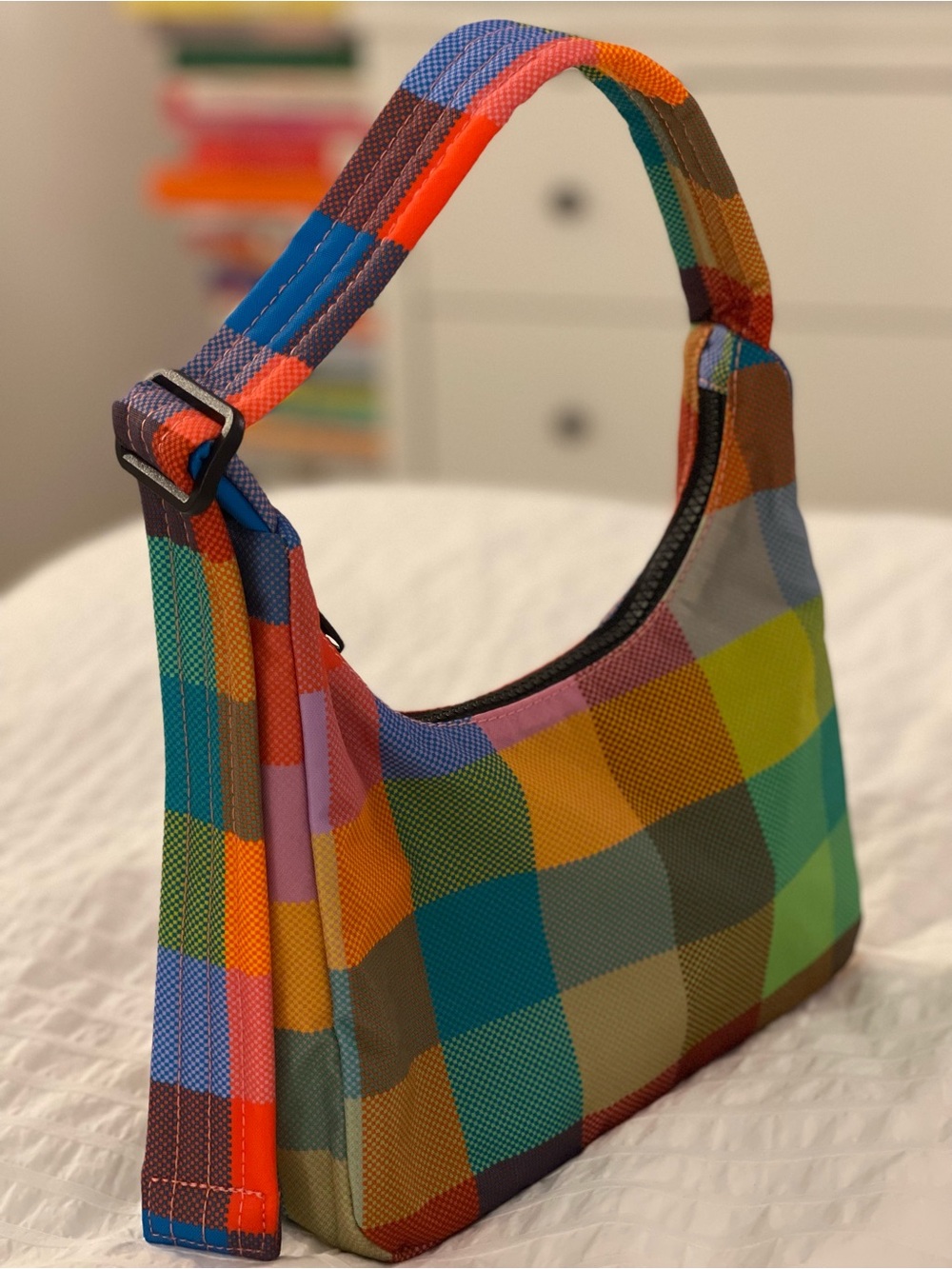 BAGGU Madras Mini Nylon Shoulder Bag (URBAN OUTFITTERS EXCLUSIVE)